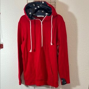 Michelle Mae Cozy Red Sweatshirt with Star Pattern